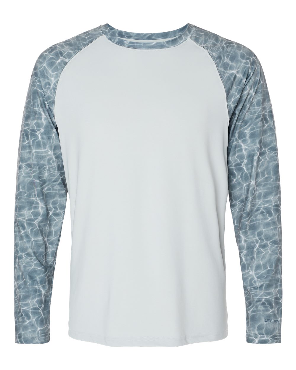 Men's Panama Colorblocked Long Sleeve T-Shirt - Front - B14371682 - Grey Water