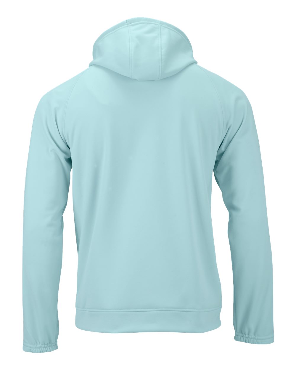 Unisex Vail Performance Fleece Hooded Sweatshirt - Back - B14971172 - Aqua Blue