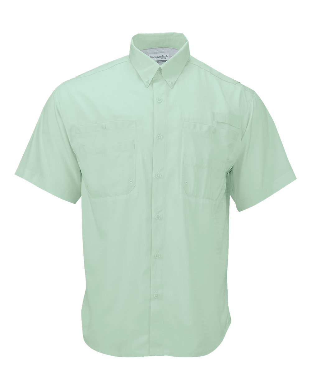 Men's Hatteras Performance Short Sleeve Fishing Shirt - Front - B15771163 - Mint Green