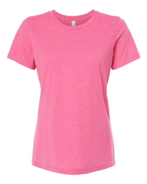Women’s Relaxed Fit Triblend Tee - Front - B30506333 - Charity Pink Triblend