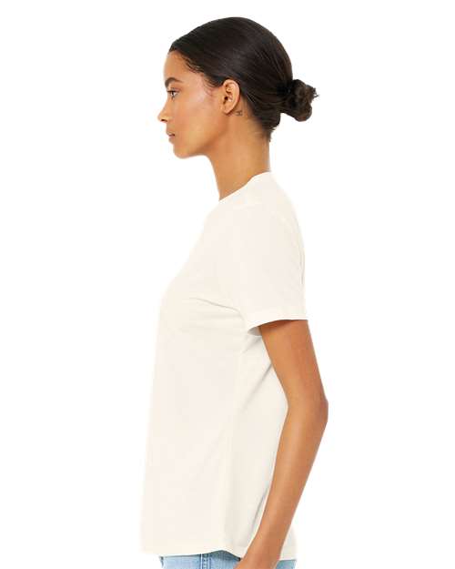 Women’s Relaxed Fit Triblend Tee - OnModelSide - B30506263 - Solid Natural Triblend