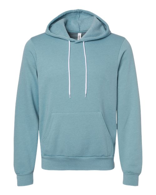 Sponge Fleece Hoodie - Front - B86306452 - Heather Blue Lagoon