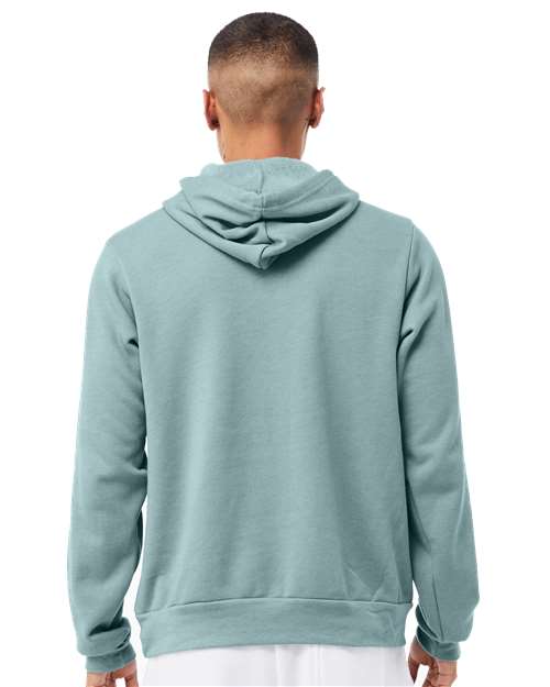Sponge Fleece Hoodie - OnModelBack - B86306452 - Heather Blue Lagoon