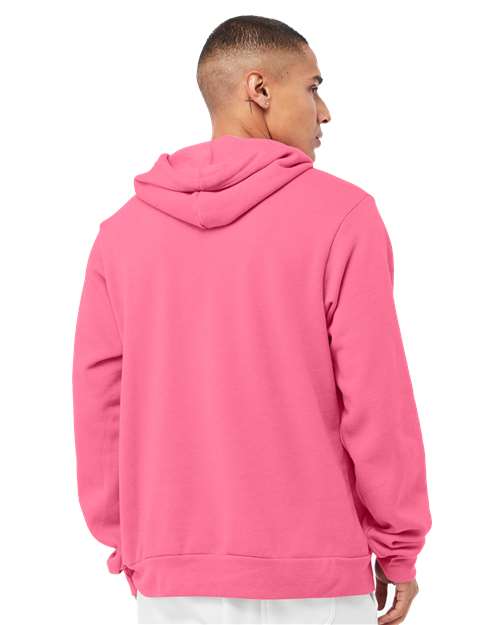 Sponge Fleece Hoodie - OnModelBack - B86306462 - Heather Charity Pink