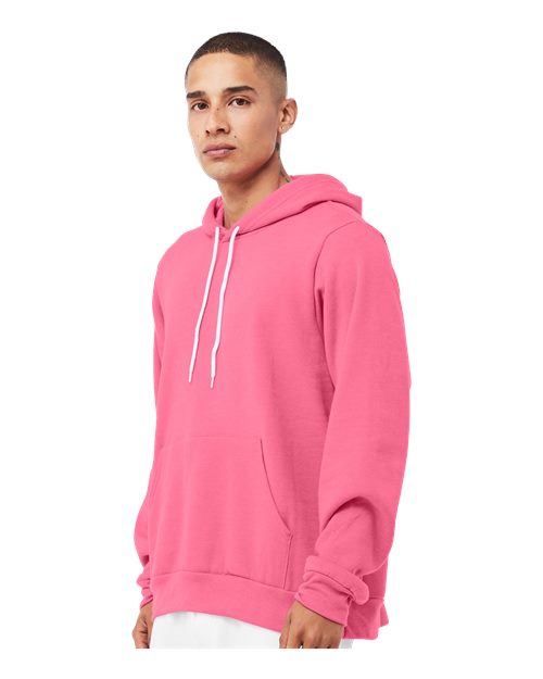 Sponge Fleece Hoodie - OnModelSide - B86306462 - Heather Charity Pink