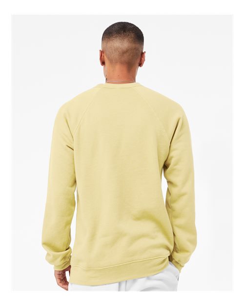 Sponge Fleece Raglan Crewneck Sweatshirt - OnModelBack - B85106242 - French Vanilla