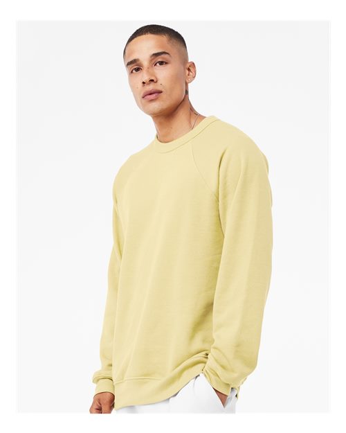 Sponge Fleece Raglan Crewneck Sweatshirt - OnModelSide - B85106242 - French Vanilla