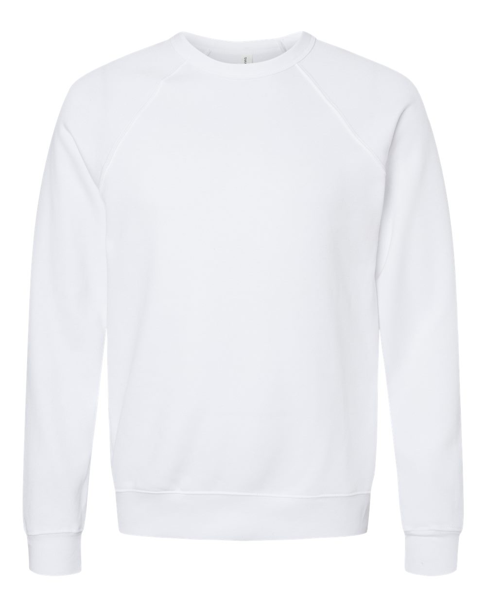 Sponge Fleece Raglan Crewneck Sweatshirt - Front - B85106012 - White