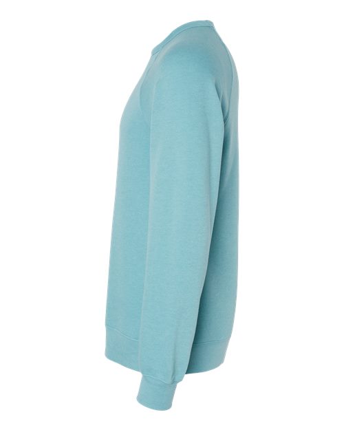 Sponge Fleece Raglan Crewneck Sweatshirt - DirectSide - B85106262 - Heather Blue Lagoon
