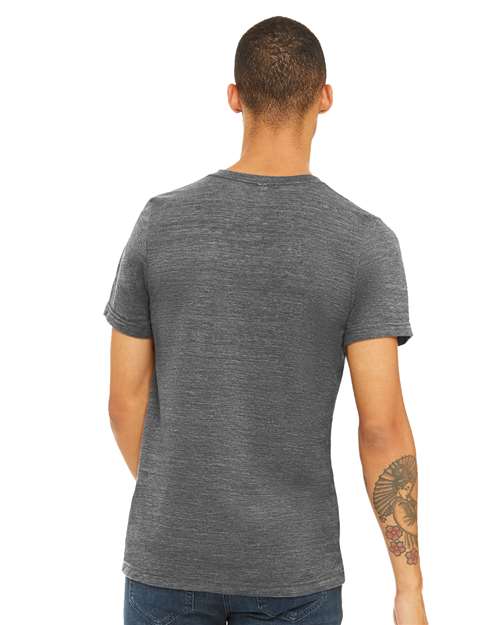 Textured Jersey V-Neck Tee - OnModelBack - B03406132 - Asphalt Slub