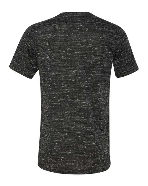Textured Jersey V-Neck Tee - Back - B03406512 - Black Marble