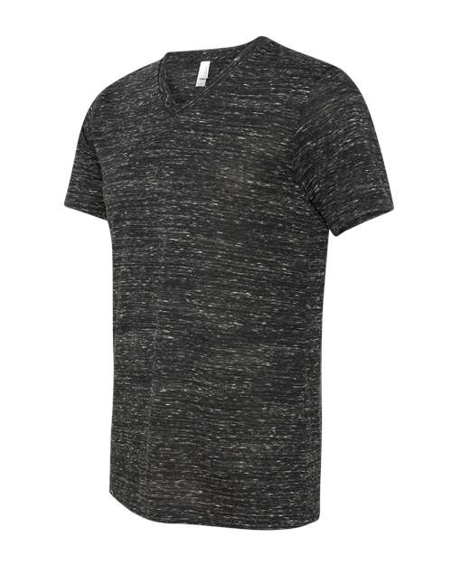 Textured Jersey V-Neck Tee - DirectSide - B03406512 - Black Marble