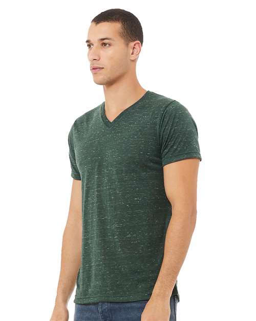 Textured Jersey V-Neck Tee - OnModelSide - B03406542 - Forest Marble