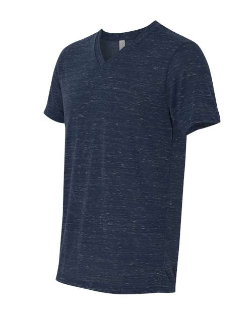 Textured Jersey V-Neck Tee - DirectSide - B03406642 - Navy Marble