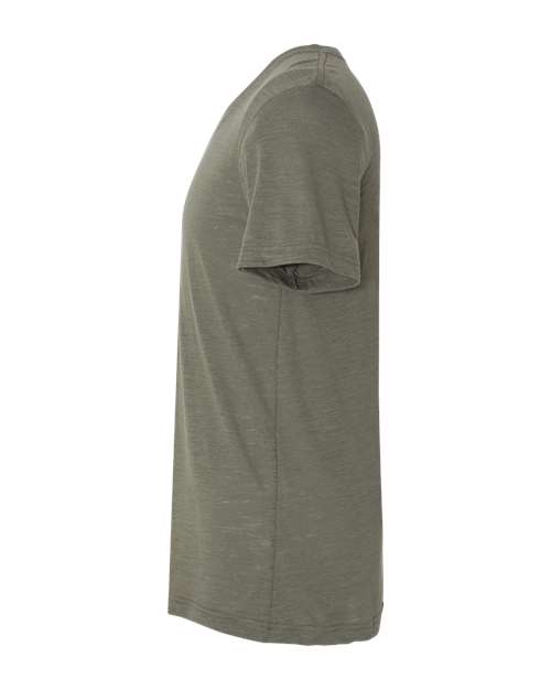 Textured Jersey V-Neck Tee - DirectSide - B03406142 - Olive Slub