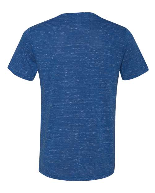 Textured Jersey V-Neck Tee - Back - B03406752 - True Royal Marble