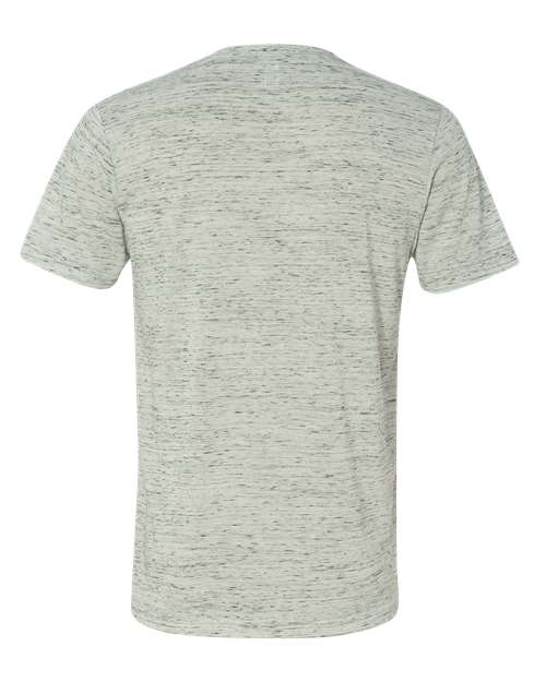 Textured Jersey V-Neck Tee - Back - B03406012 - White Marble