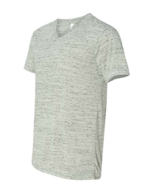 Textured Jersey V-Neck Tee - DirectSide - B03406012 - White Marble