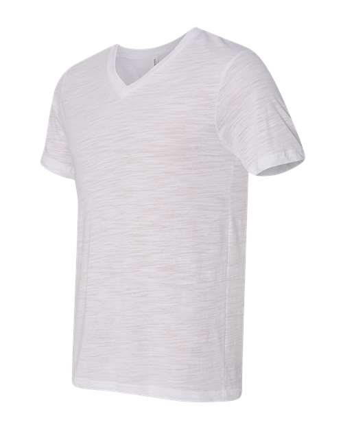 Textured Jersey V-Neck Tee - DirectSide - B03406032 - White Slub