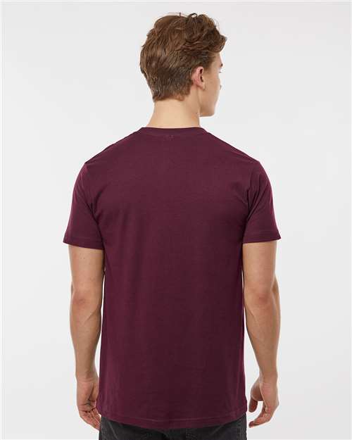 Fine Jersey T-Shirt - OnModelBack - B10259702 - Burgundy