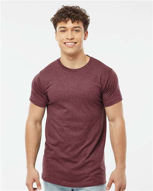 Fine Jersey T-Shirt - OnModelFront - B10259532 - Heather Burgundy