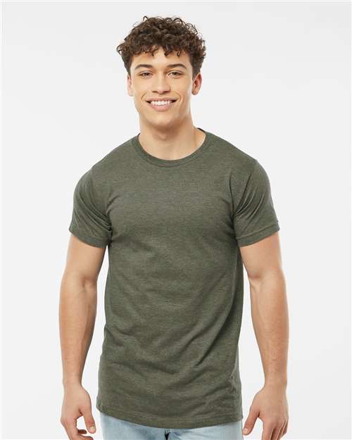 Fine Jersey T-Shirt - OnModelFront - B10259062 - Heather Military Green