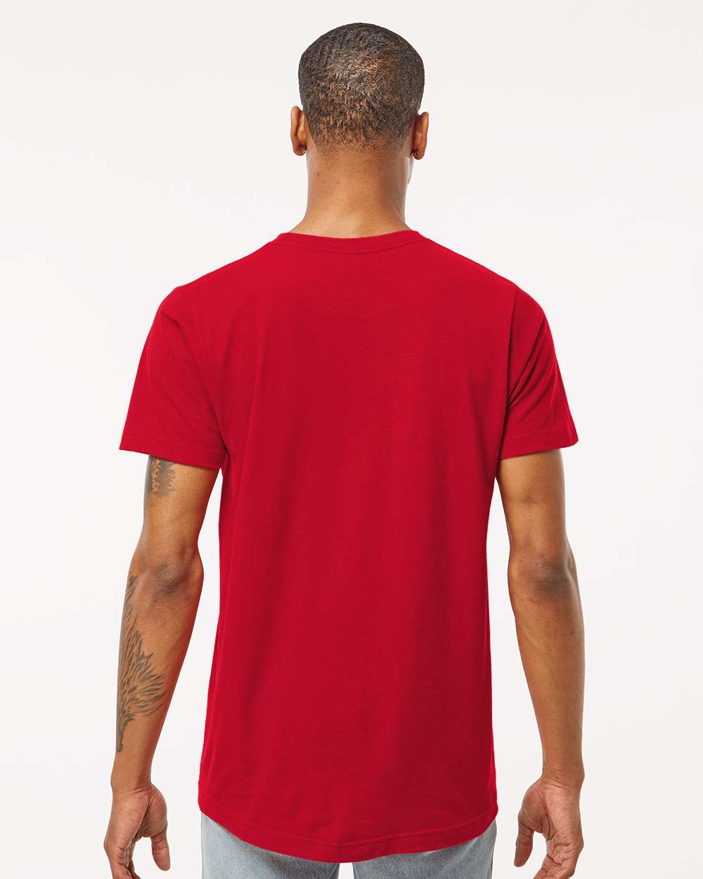 Fine Jersey T-Shirt - OnModelBack - B10259322 - Red