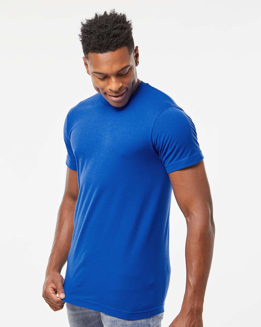 Fine Jersey T-Shirt - OnModelSide - B10259342 - Royal
