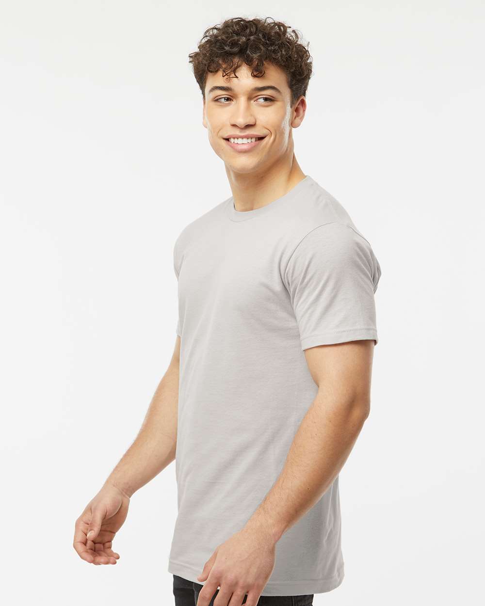 Fine Jersey T-Shirt - OnModelSide - B10259352 - Silver