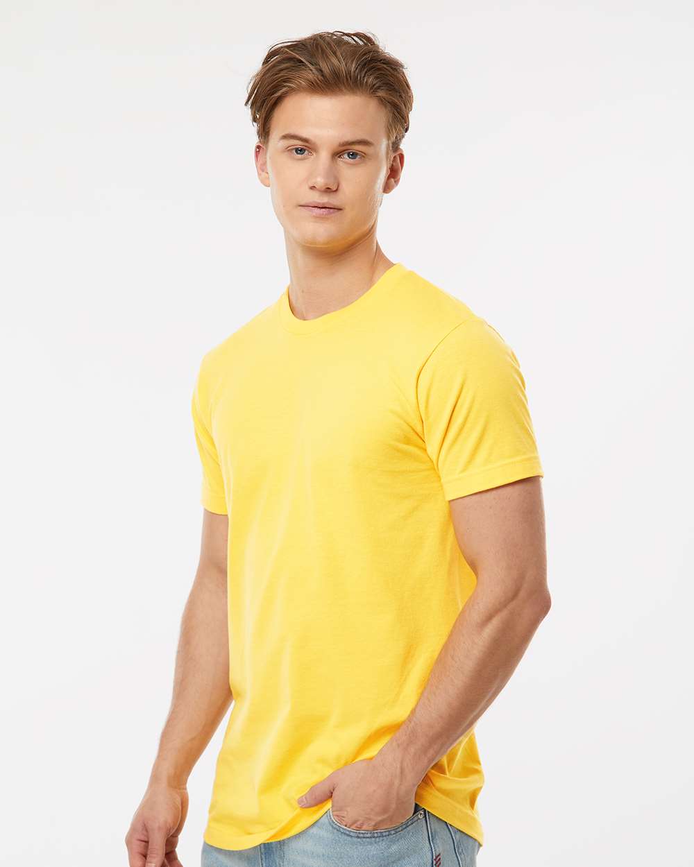 Fine Jersey T-Shirt - OnModelSide - B10259372 - Sunshine