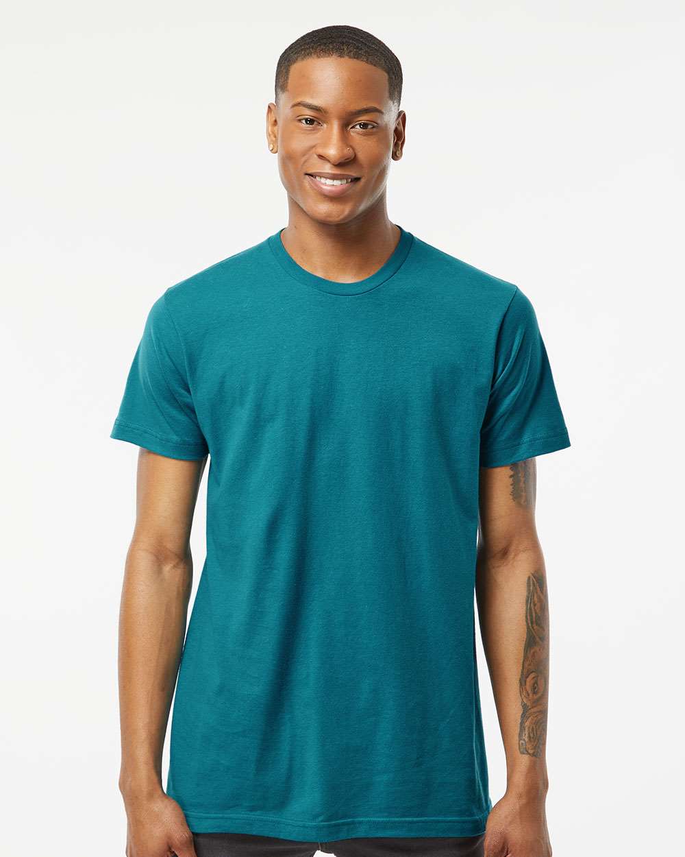 Fine Jersey T-Shirt - OnModelFront - B10259382 - Teal