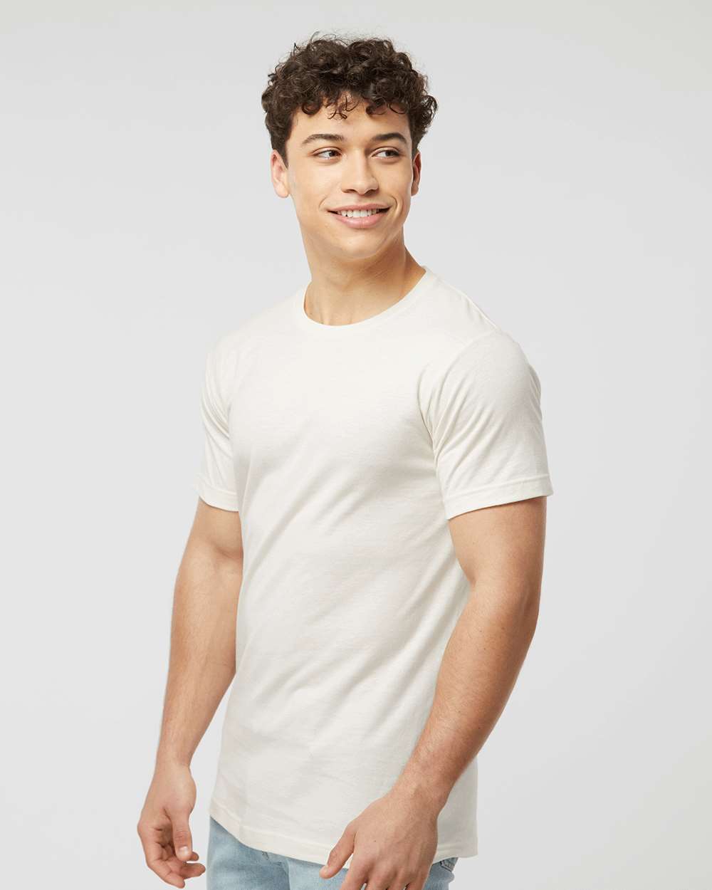 Fine Jersey T-Shirt - OnModelSide - B10259012 - Vintage White