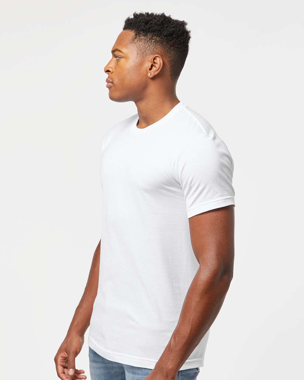 Fine Jersey T-Shirt - OnModelSide - B10259002 - White