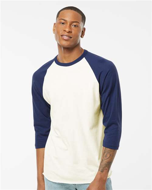 Fine Jersey Raglan T-Shirt - OnModelFront - B30359132 - Vintage White/ Inked India