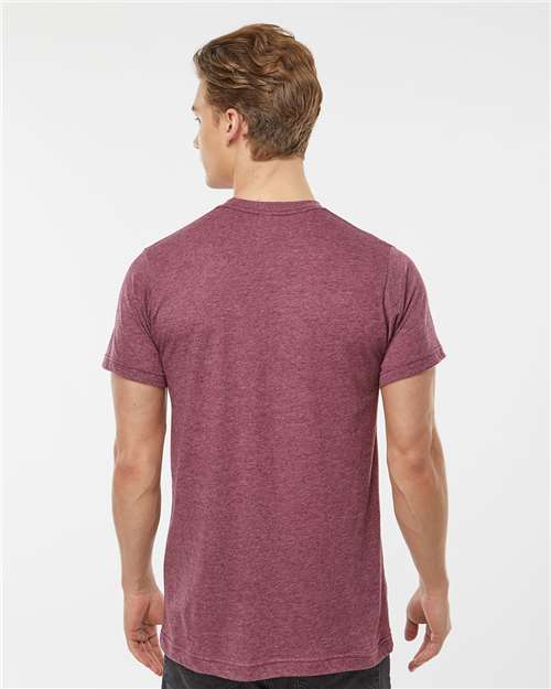 Poly-Rich T-Shirt - OnModelBack - B20659532 - Heather Burgundy