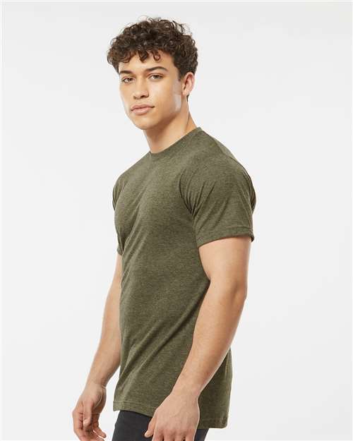 Poly-Rich T-Shirt - OnModelSide - B20659062 - Heather Military Green