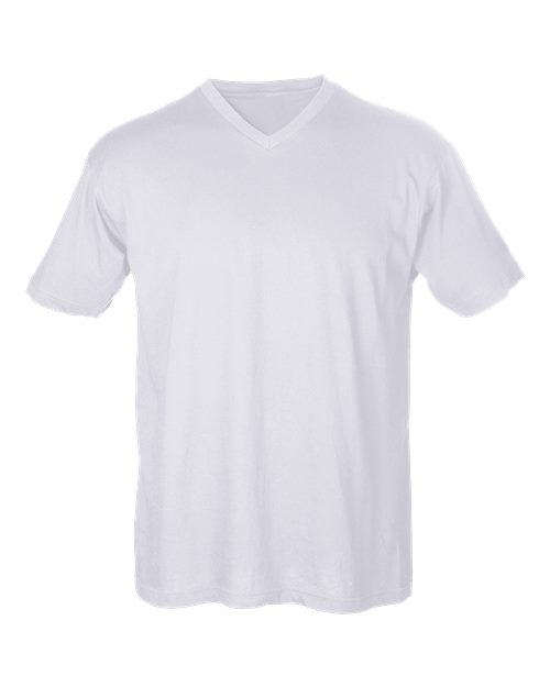 Fine Jersey V-Neck T-Shirt - Front - B41359008 - White