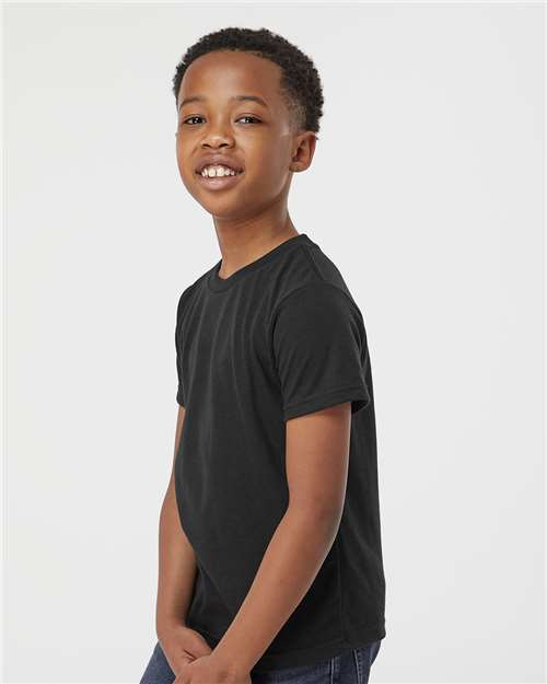 Youth Poly-Rich T-Shirt - OnModelSide - B30859502 - Black
