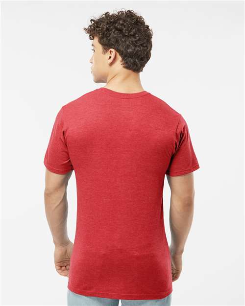 Heavyweight Jersey T-Shirt - OnModelBack - B30959122 - Heather Red