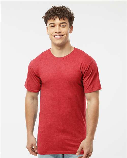 Heavyweight Jersey T-Shirt - OnModelFront - B30959122 - Heather Red
