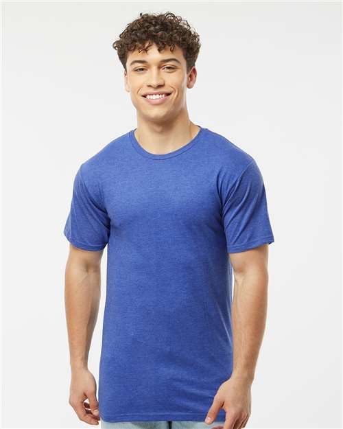 Heavyweight Jersey T-Shirt - OnModelFront - B30959752 - Heather Royal
