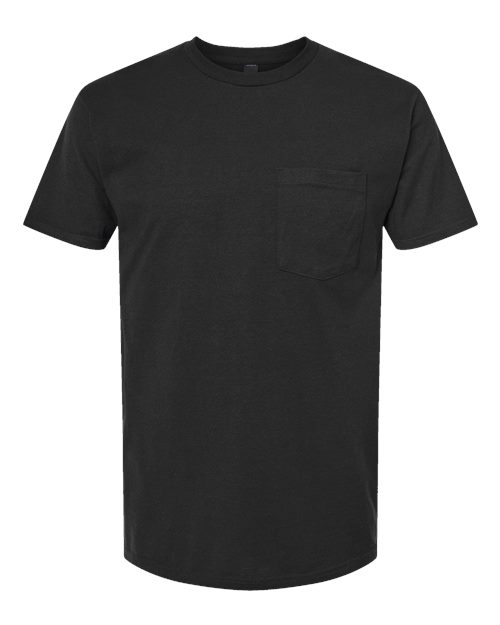 Heavyweight Jersey Pocket T-Shirt - Front - B31159503 - Black