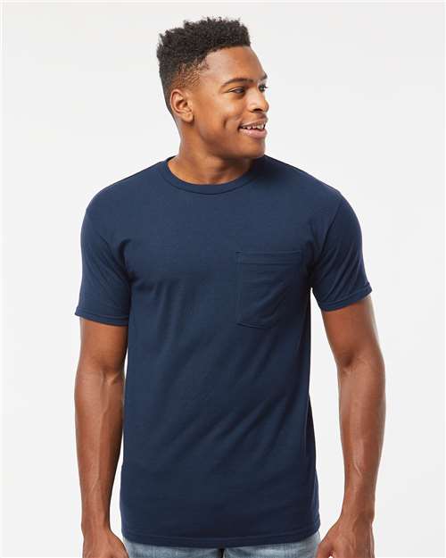 Heavyweight Jersey Pocket T-Shirt - OnModelFront - B31159653 - Navy