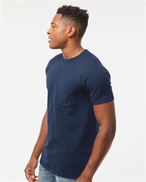 Heavyweight Jersey Pocket T-Shirt - OnModelSide - B31159653 - Navy