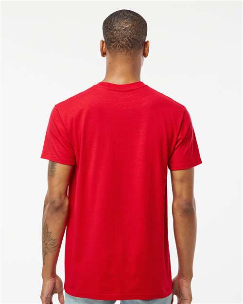 Heavyweight Jersey Pocket T-Shirt - OnModelBack - B31159703 - Red