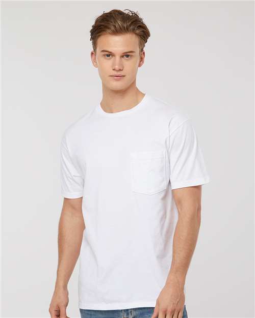 Heavyweight Jersey Pocket T-Shirt - OnModelFront - B31159003 - White