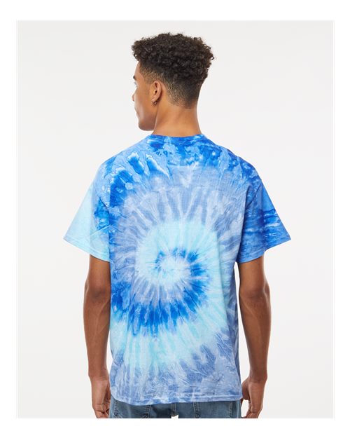 Multi-Color Tie-Dyed T-Shirt - OnModelBack - B10002753 - Blue Jerry