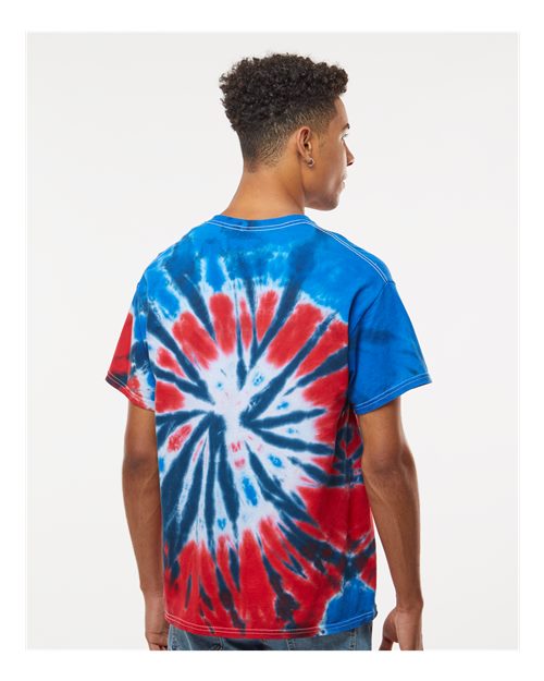 Multi-Color Tie-Dyed T-Shirt - OnModelBack - B10002043 - Independence