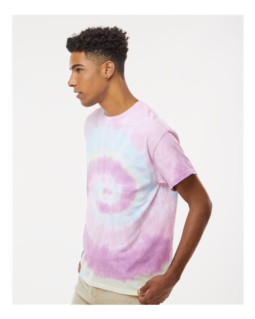 Multi-Color Tie-Dyed T-Shirt - OnModelSide - B10002053 - Jellybean