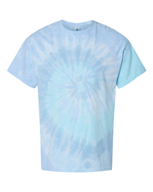 Multi-Color Tie-Dyed T-Shirt - Front - B10002063 - Lagoon